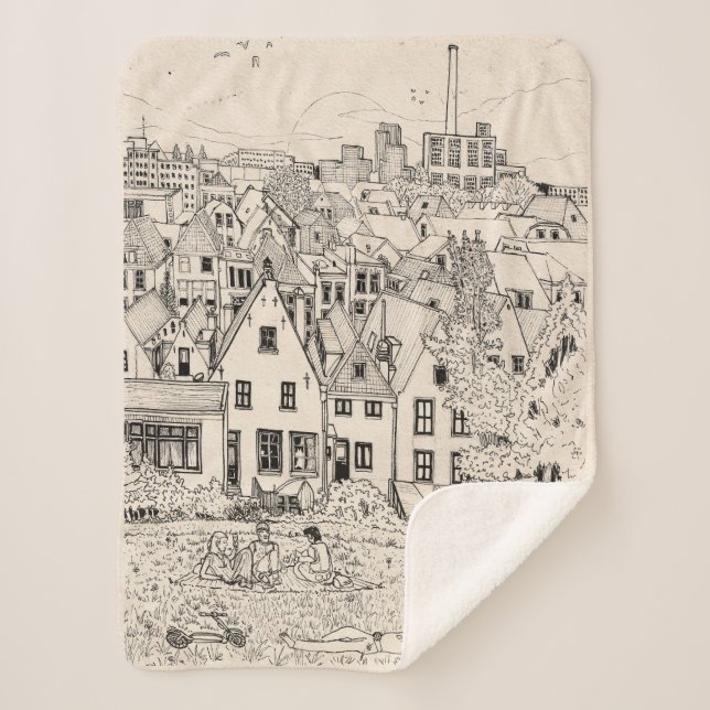 Manta Sherpa Leiden South Holland Holanda Planeación de lápiz d (Anverso)