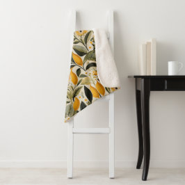 Manta Sherpa Lemon Botanical Grove