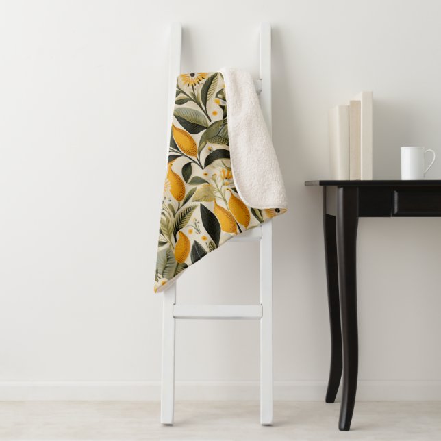 Manta Sherpa Lemon Botanical Grove (In situ)