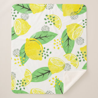 Manta Sherpa Lemones acuarelas: un diseño fruitoso y transparen