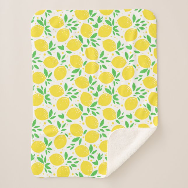 Manta Sherpa Lemons Baby Sherpa Blanket (Anverso)