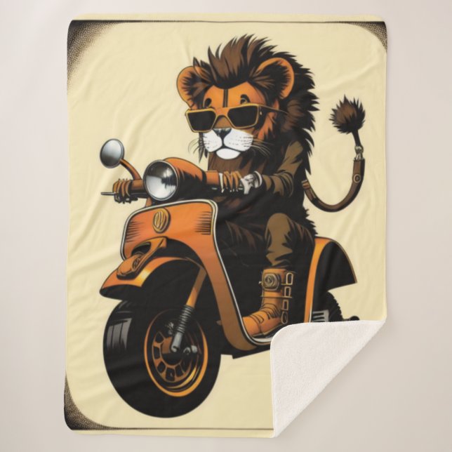 Manta Sherpa Leon Sherpa Blanket (Anverso)