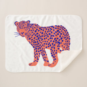 Manta Sherpa Leopardo brillante