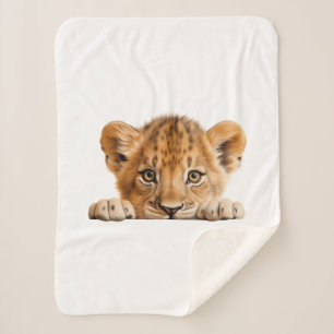 Manta Sherpa Leopardo curioso