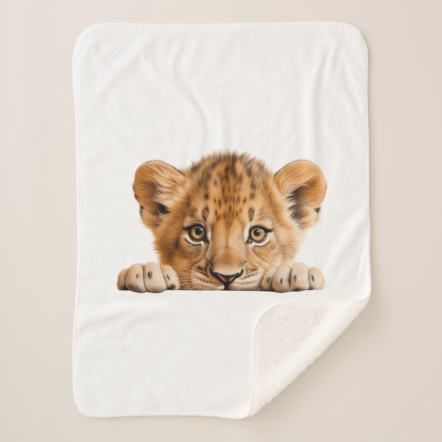 Manta Sherpa Leopardo curioso (Anverso)