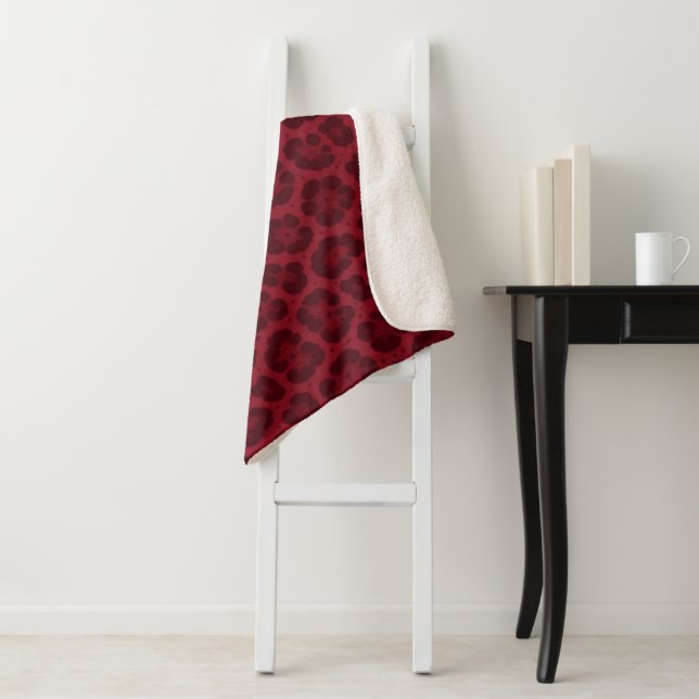 Manta Sherpa Leopardo Rojo (In situ)