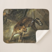 Leopardo salvaje feroz (por Jean-Baptiste Oudry)