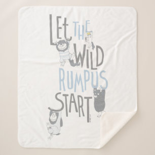 Manta Sherpa Let the Wild Rumpus Start - Blue
