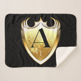 Manta Sherpa Letra a alfabeto mayúscula