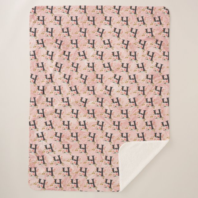 Manta Sherpa Letra H (Anverso)