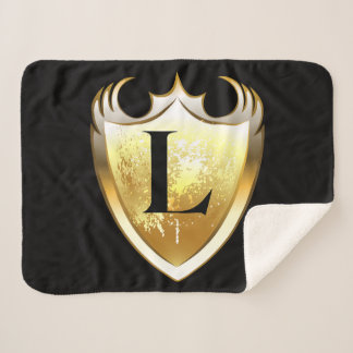 Manta Sherpa Letra l mayúscula alfabeto