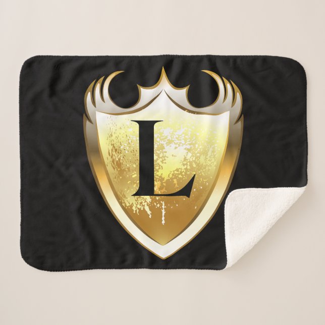 Manta Sherpa Letra l mayúscula alfabeto (Anverso (horizontal))