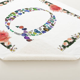 Manta Sherpa Letra monográfica gemstone Q