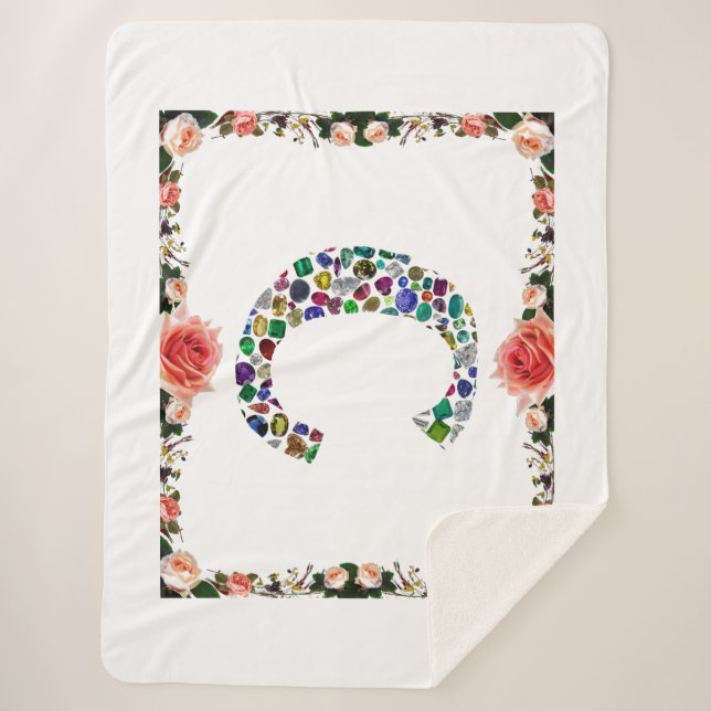 Manta Sherpa Letra monográfica inicial C moda (Anverso)