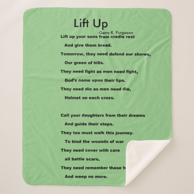 MANTA SHERPA LEVANTAR (Anverso)