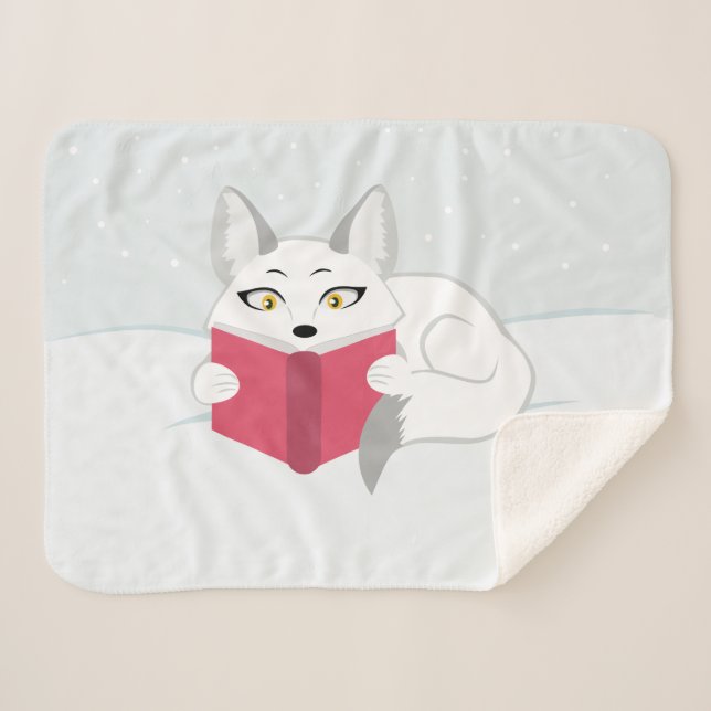 Manta Sherpa Leyendo Fox (Anverso (horizontal))