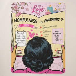 Manta Sherpa Libro de Recetas de Momfulness Arte Cómic Adorable