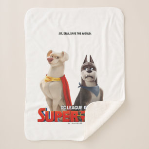 Manta Sherpa Liga DC de Super Mascotas Arte Teatral