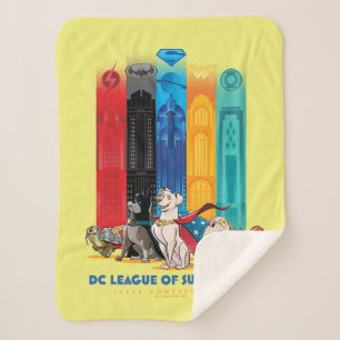 Manta Sherpa Liga DC de Super Mascotas Metropolis Towers