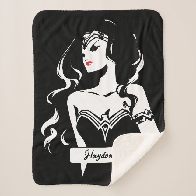 Manta Sherpa Liga de la Justicia | Wonwoman Noir Pop Art (Anverso)