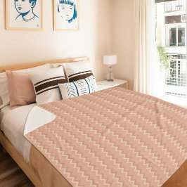 Manta Sherpa Light Orange Chevron Pattern Sherpa Blanket