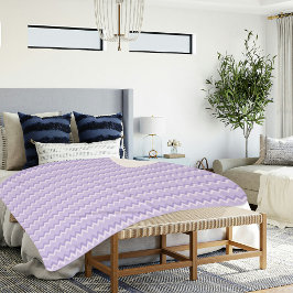 Manta Sherpa Light Purple Chevron Pattern Sherpa Blanket
