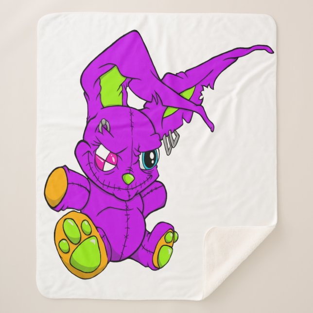 Manta Sherpa Lil Bunny Voodoo Sherpa Blanket (Anverso)