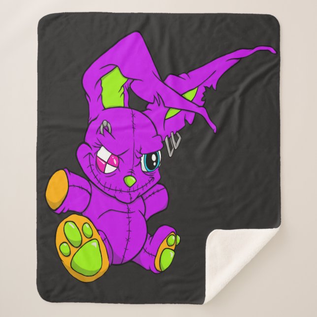 Manta Sherpa Lil Bunny Voodoo Sherpa Blanket (Anverso)