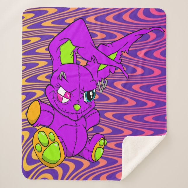 Manta Sherpa Lil Bunny Voodoo Sherpa Blanket (Anverso)