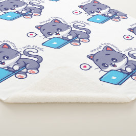 Manta Sherpa linda estudiante perezosa - tal vez mañana estudia