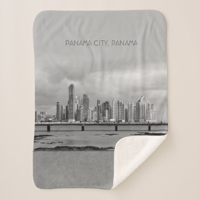 Manta Sherpa Línea aérea de Panamá (personalizable de texto) (Anverso)