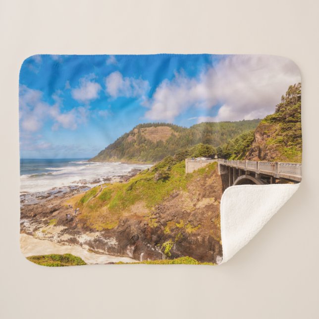 Manta Sherpa Línea costera | Chasme de Cocina, Yates, Oregón (Anverso (horizontal))