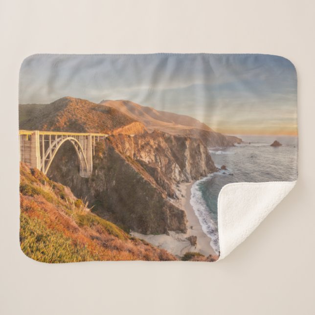 Manta Sherpa Línea costera | Puente Bixby, Gran Sur California (Anverso (horizontal))