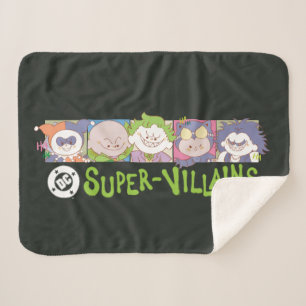 Manta Sherpa Línea de dibujos animados de supervillanos de DC