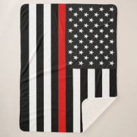 Línea roja fina bandera americana