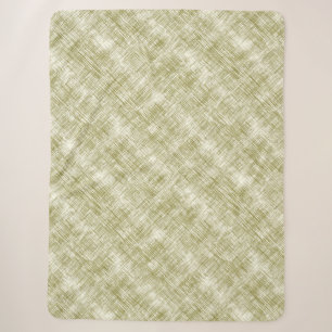 Manta Sherpa Líneas de Navidad de Especias Verdes Abstractas