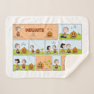 Manta Sherpa Linus & Lucy   Cantando Jack-O-Lantern