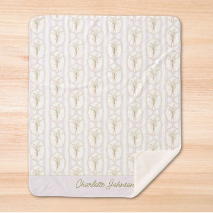 Manta Sherpa Lirio de Agua Floral Personalizado Acuarela