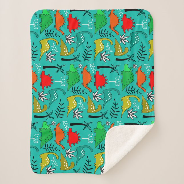 Manta Sherpa Little Kids Dinosaur Nursery Decor (Anverso)