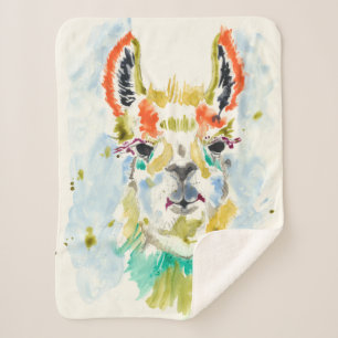 Manta Sherpa Llama de alta fidelidad - retrato