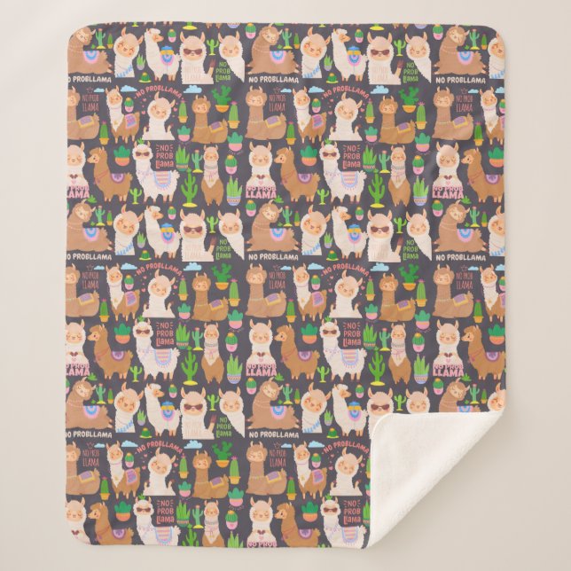 Manta Sherpa Llamas (Anverso)