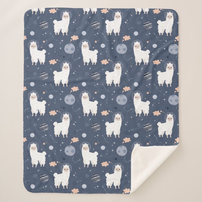 Manta Sherpa Llamas Sherpa Blanket (Anverso)
