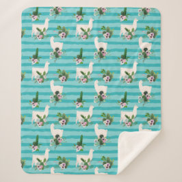 Manta Sherpa Llamas Sherpa Blanket