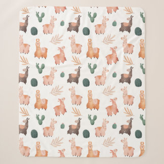 Manta Sherpa Llamas Sherpa Blanket