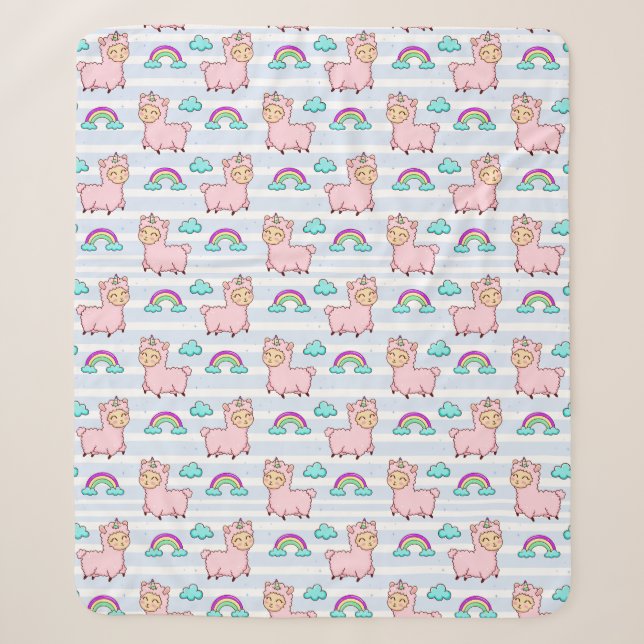 Manta Sherpa Llamas Sherpa Blanket (Anverso)