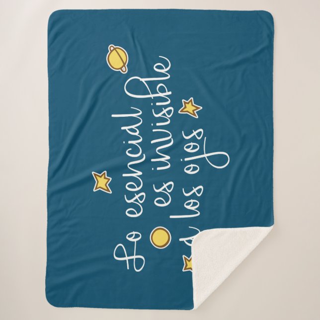 Manta Sherpa Lo Esencial es invisible a los ojos (Anverso)