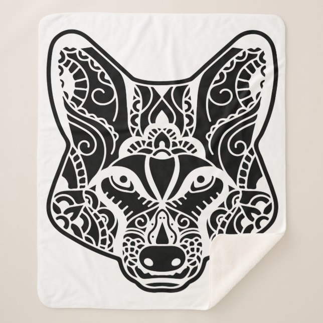 Manta Sherpa Lobo tribal (Anverso)