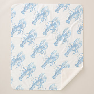 Manta Sherpa Lobster azul