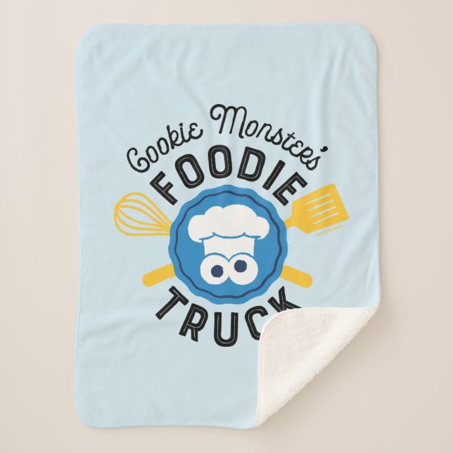 Manta Sherpa Logo de Cookie Monster's Foodie Truck (Anverso)
