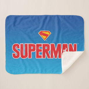 Manta Sherpa Logo en negrita de Superman clásico